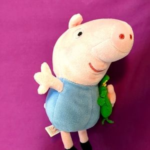 Ty 6 inch Pepper Pig holding dinosaur